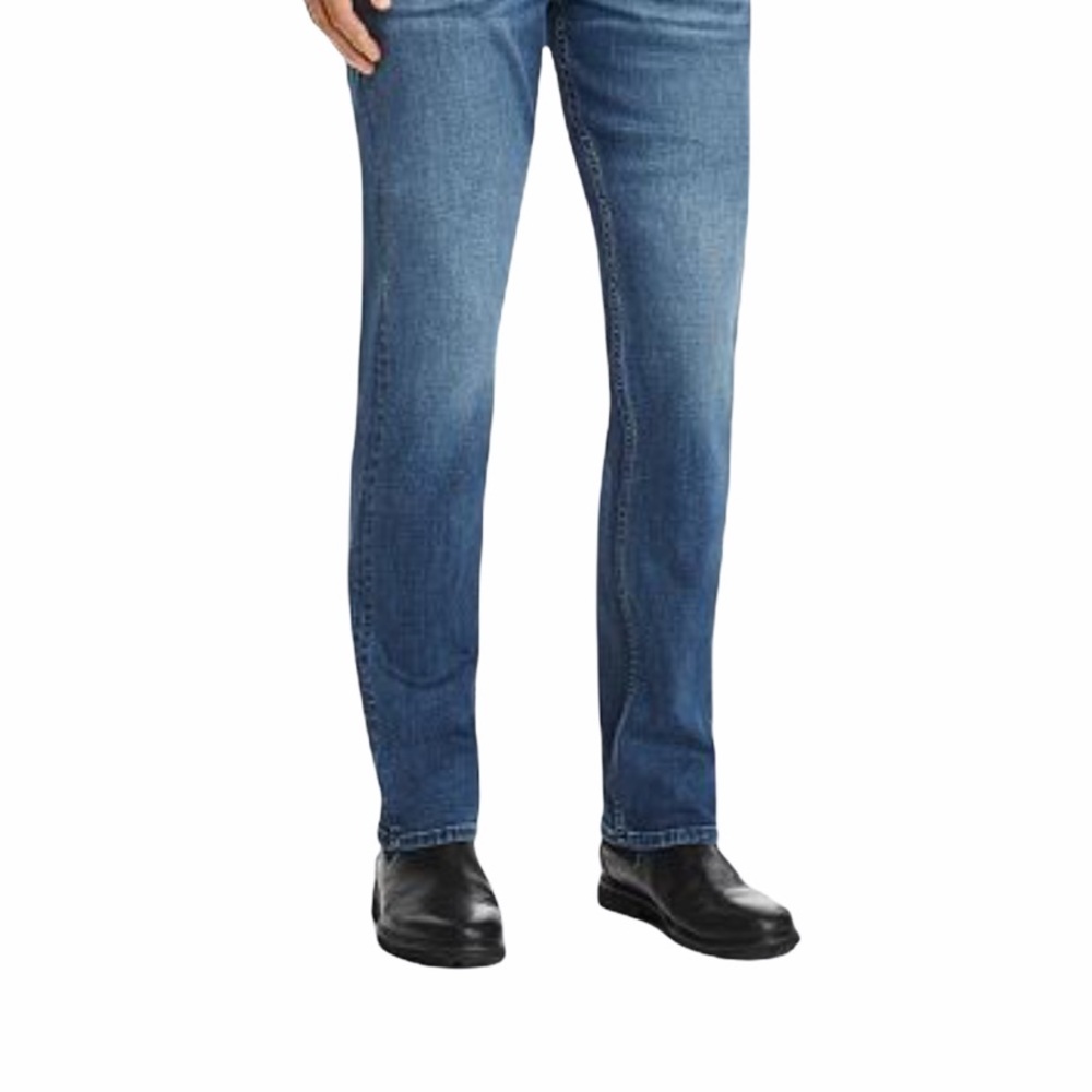 7 For All Mankind Men’s Straight Jeans in Medium Blue